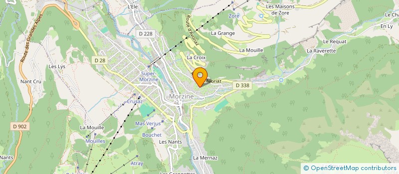 localisation de l'entreprise COULEURS DES MONTAGNES ARCS 1950 à MORZINE