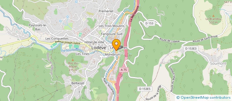localisation de l'entreprise COULEURS EN PARTAGE à LODEVE