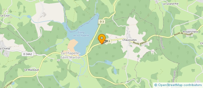 localisation de l'entreprise COULEURS ET BIEN ETRE PAR LE POURING à LA CHAPELLE-SAINT-MARTIAL