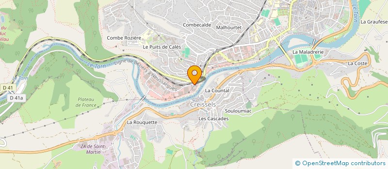 localisation de l'entreprise COULEURS ET DECO  MILLAU