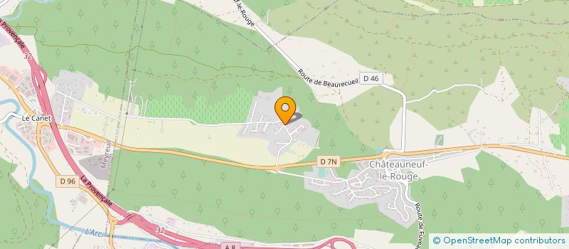 localisation de l'entreprise COULEURS ET MATIERES à CHATEAUNEUF-LE-ROUGE