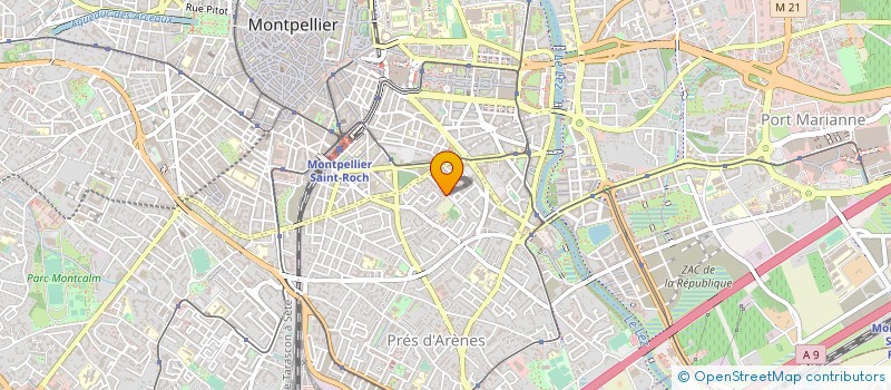 localisation de l'entreprise COULEURS ET PATINES PROVENCALES à MONTPELLIER