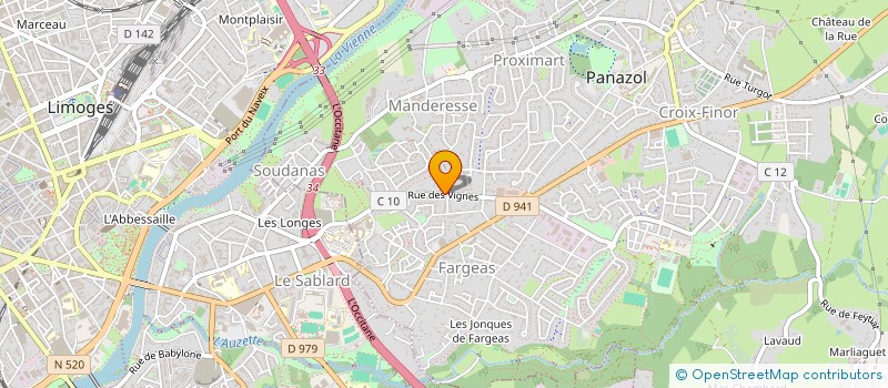 localisation de l'entreprise COULEURS ET TENDANCES à PANAZOL