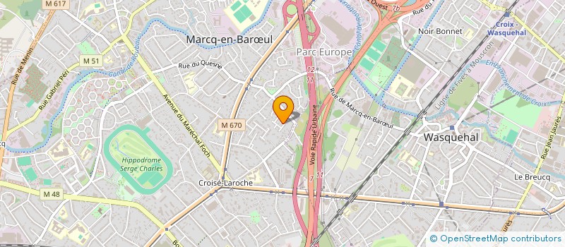 localisation de l'entreprise COULEURS ET VOUS à MARCQ-EN-BARŒUL