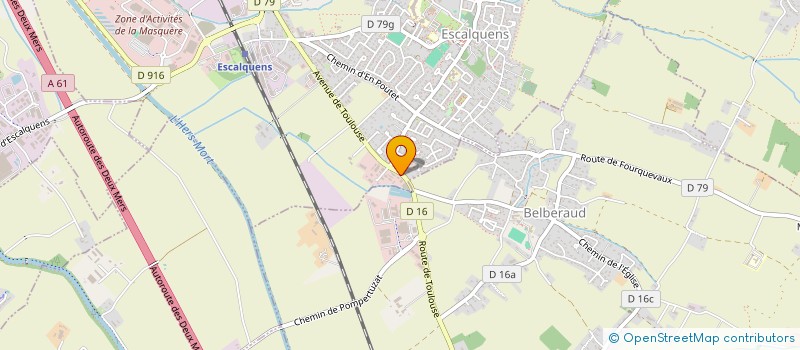 localisation de l'entreprise COULEURS PAYSAGE ENTRETIEN  ESCALQUENS