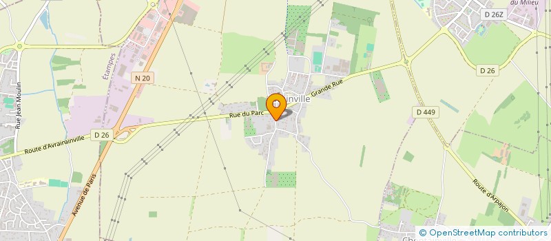 localisation de l'entreprise COULEURS PEINTURES 91  AVRAINVILLE