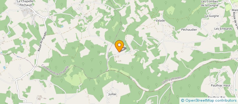 localisation de l'entreprise COULEURS PERIGORD à SAINT-CYBRANET