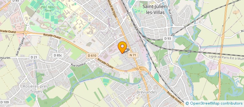 localisation de l'entreprise COULEURS & PINCEAUX  BREVIANDES