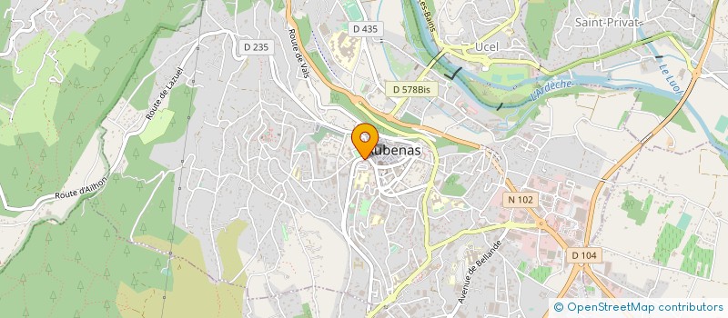 localisation de l'entreprise COULEURS SUD IMMOBILIER à AUBENAS