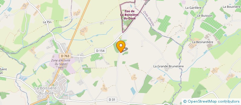 localisation de l'entreprise COULEURS TERRE  LA BOISSIERE-DU-DORE