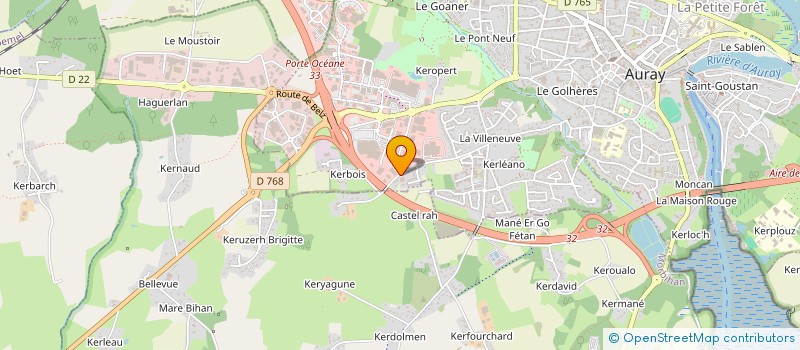 localisation de l'entreprise COULEURS TISSUS à AURAY
