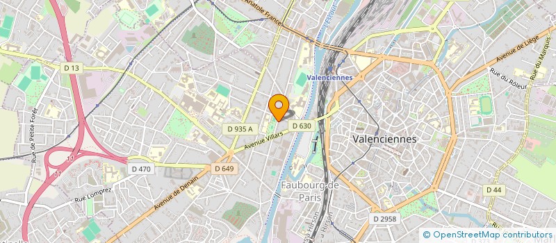 localisation de l'entreprise COULISSE PRODUCTION  VALENCIENNES