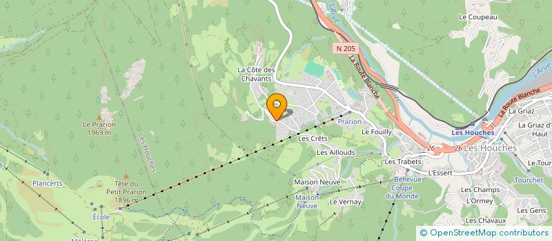 localisation de l'entreprise COULOIRS DES ETOILES  LES HOUCHES