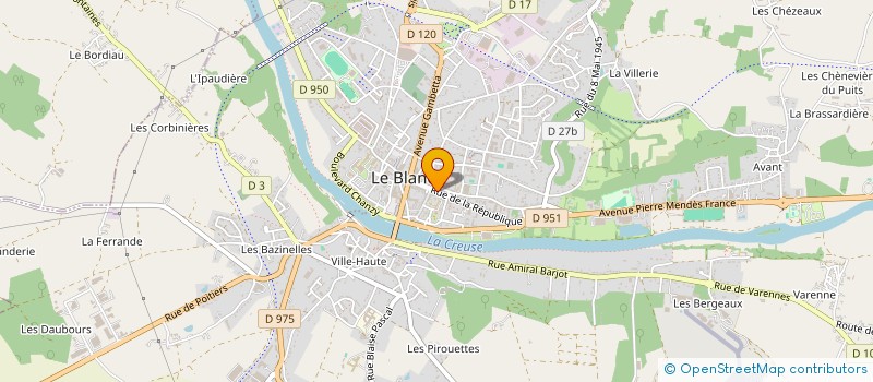 localisation de l'entreprise COULON AMANDINE à LE BLANC