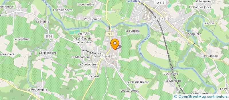 localisation de l'entreprise COULON FRERES à MONNIERES