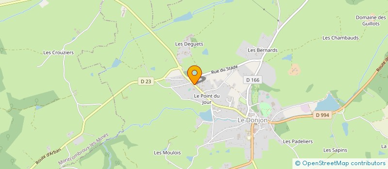 localisation de l'entreprise COULON PHARMA  LE DONJON