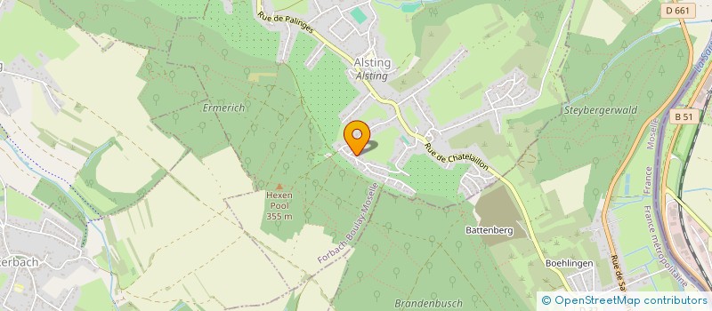 localisation de l'entreprise COUNTRY CLUB ALSTING  ALSTING