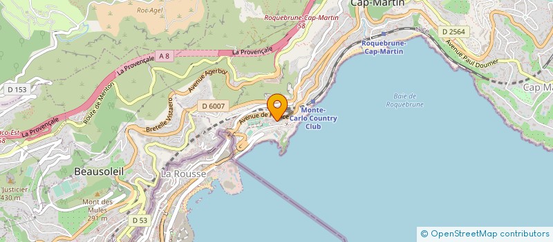 localisation de l'entreprise COUNTRY PARK à ROQUEBRUNE-CAP-MARTIN