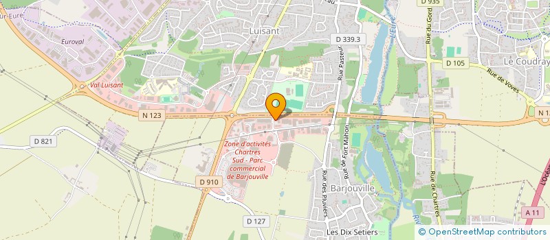 localisation de l'entreprise COUP 2 COM' à BARJOUVILLE