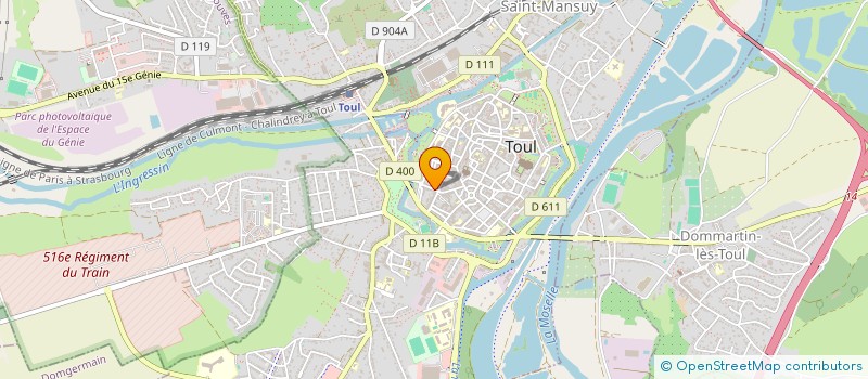 localisation de l'entreprise COUP D' COEUR  TOUL