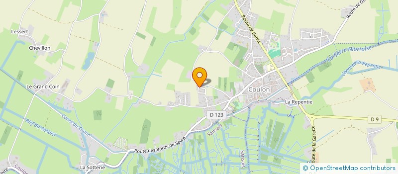 localisation de l'entreprise COUP D'PATTES  COULON