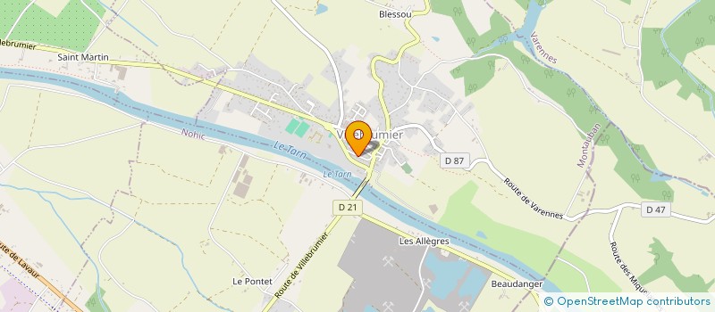 localisation de l'entreprise COUP D'POUCE AUX BEBES à VILLEBRUMIER
