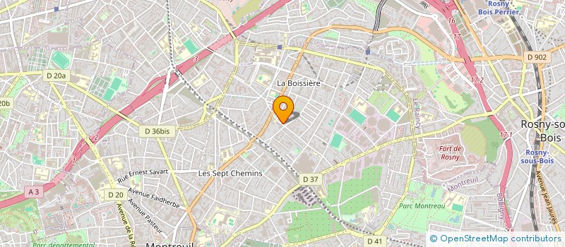 localisation de l'entreprise COUP DE BALAI CLEAN  MONTREUIL