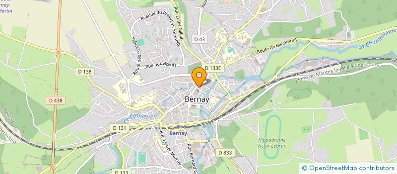 localisation de l'entreprise COUP DE COEUR IMMO à BERNAY