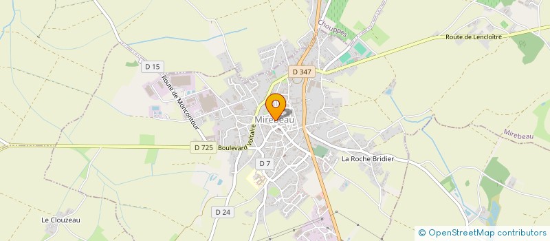 localisation de l'entreprise COUP DE CRAYON  MIREBEAU