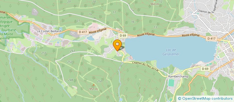 localisation de l'entreprise COUP DE CUR APPARTEMENT CHALET  GERARDMER