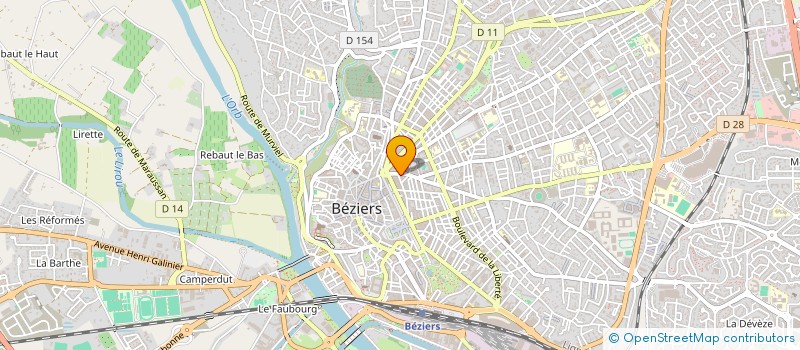 localisation de l'entreprise COUP DE FOUDRE  BEZIERS