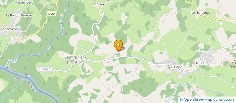 localisation de l'entreprise COUP DE MAIN à SARROUX - SAINT JULIEN