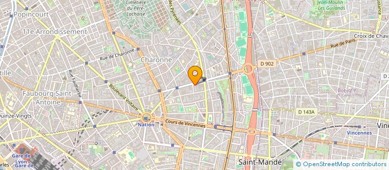 localisation de l'entreprise COUP DE MAINS, LE BIEN ETRE AU BOUT DES DOIGTS  PARIS