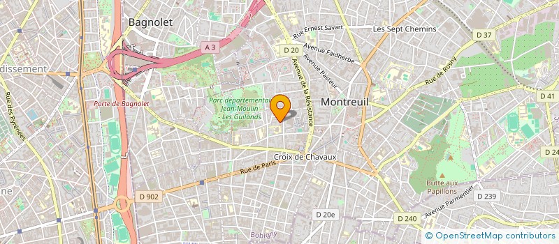 localisation de l'entreprise COUP DE POUCE à MONTREUIL