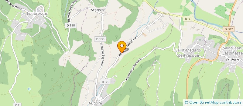 localisation de l'entreprise COUP DE POUCE  SAINT-CERE