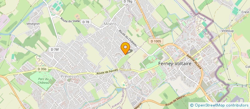 localisation de l'entreprise COUP DE POUCE à PREVESSIN-MOENS