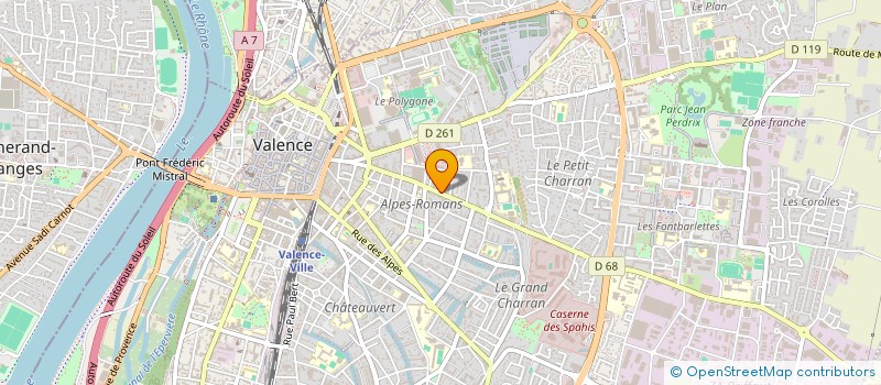localisation de l'entreprise COUP DE POUCE à VALENCE