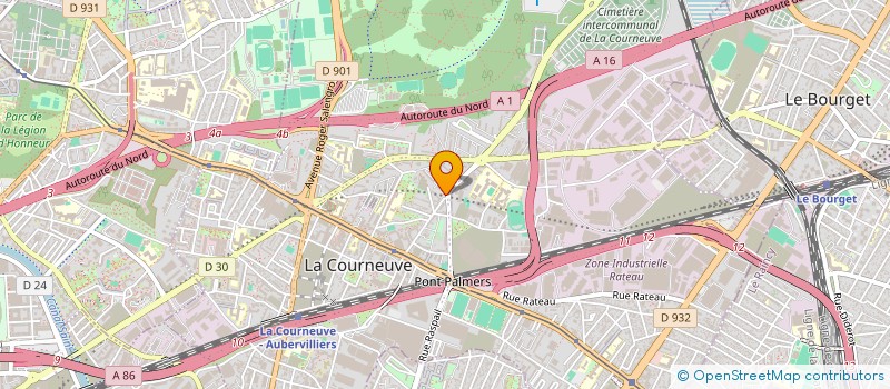 localisation de l'entreprise COUP DE POUCE à LA COURNEUVE