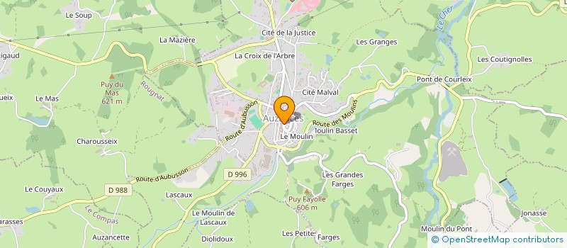 localisation de l'entreprise COUP DE POUCE à AUZANCES