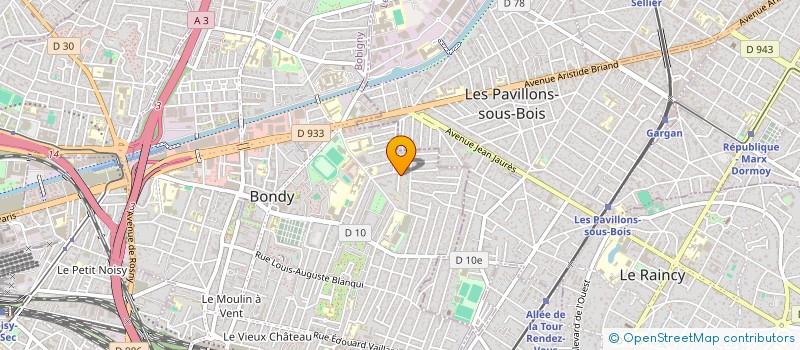 localisation de l'entreprise COUP DE POUCE  BONDY