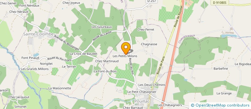 localisation de l'entreprise COUP DE POUCE AVENIR à BEDENAC