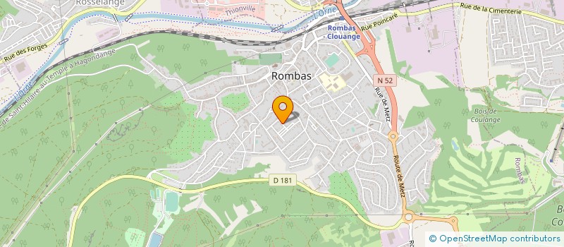 localisation de l'entreprise COUP FER SARL à ROMBAS