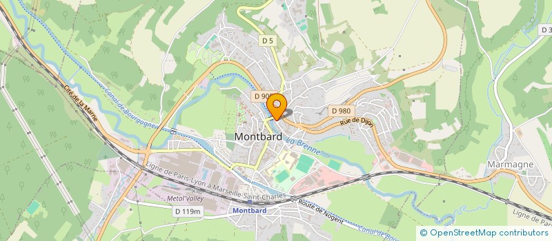 localisation de l'entreprise COUPAT PERE ET FILS à MONTBARD