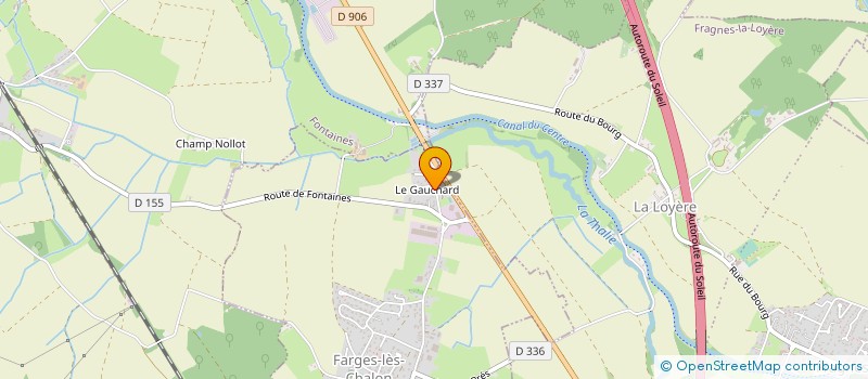 localisation de l'entreprise COUPE AFFUTAGE DISTRIBUTION à FARGES-LES-CHALON