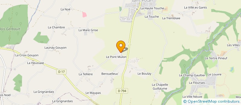 localisation de l'entreprise COUPE MENUISERIE à SAINT-POTAN
