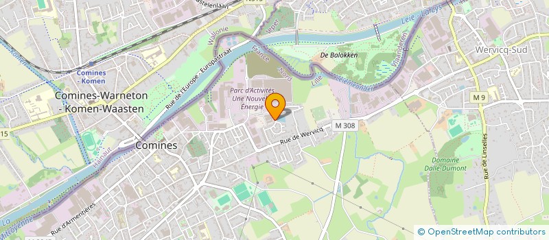 localisation de l'entreprise COUPET-DYBIEC  COMINES