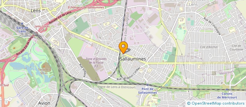 localisation de l'entreprise COUPET PHILIPPART à SALLAUMINES