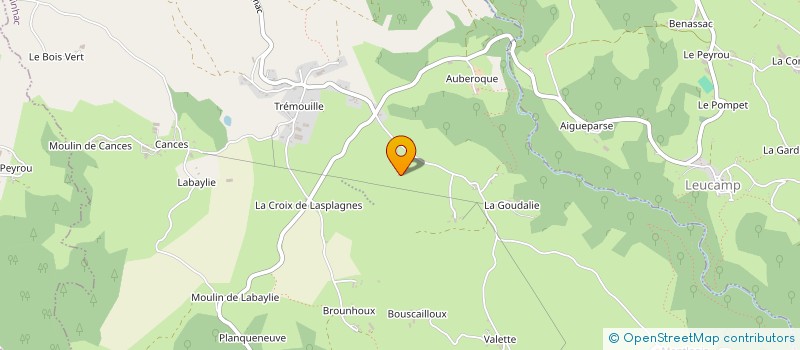 localisation de l'entreprise COUPIAC 15 à LADINHAC