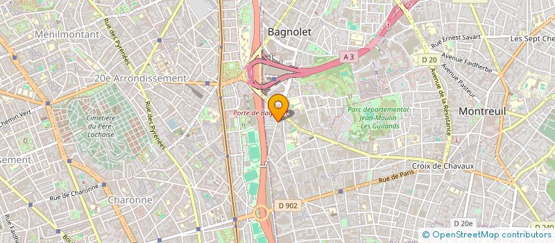 localisation de l'entreprise COUPIN ET COMPAGNIE à BAGNOLET