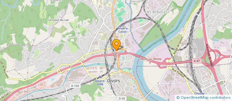 localisation de l'entreprise COUPLE MARIE BENHABEROU  GIVORS